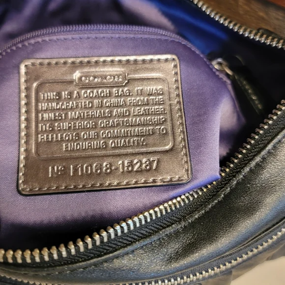 Coach Black Leather Poppy Shoulder Bag - Picture 6 of 7